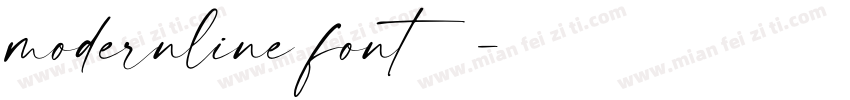 modernline font字体字体转换